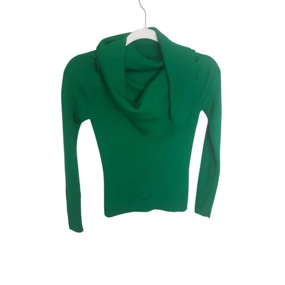 Anthropologie Akemi + Kin Green Hooded Sweater XS Rayon Nylon Blend - Picture 1 of 4